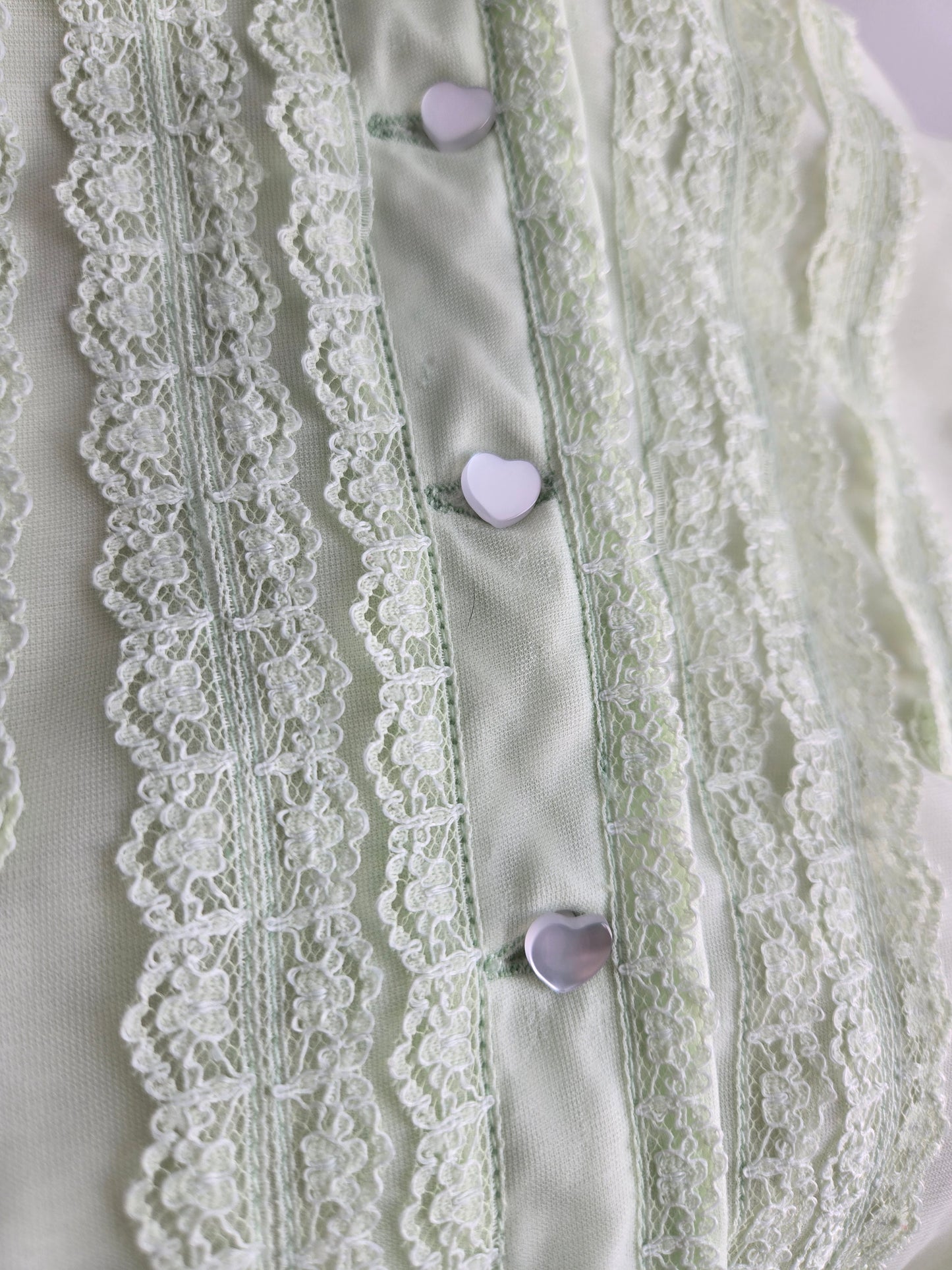 Lime Green Edwardian Style Vintage Formal Dress - small