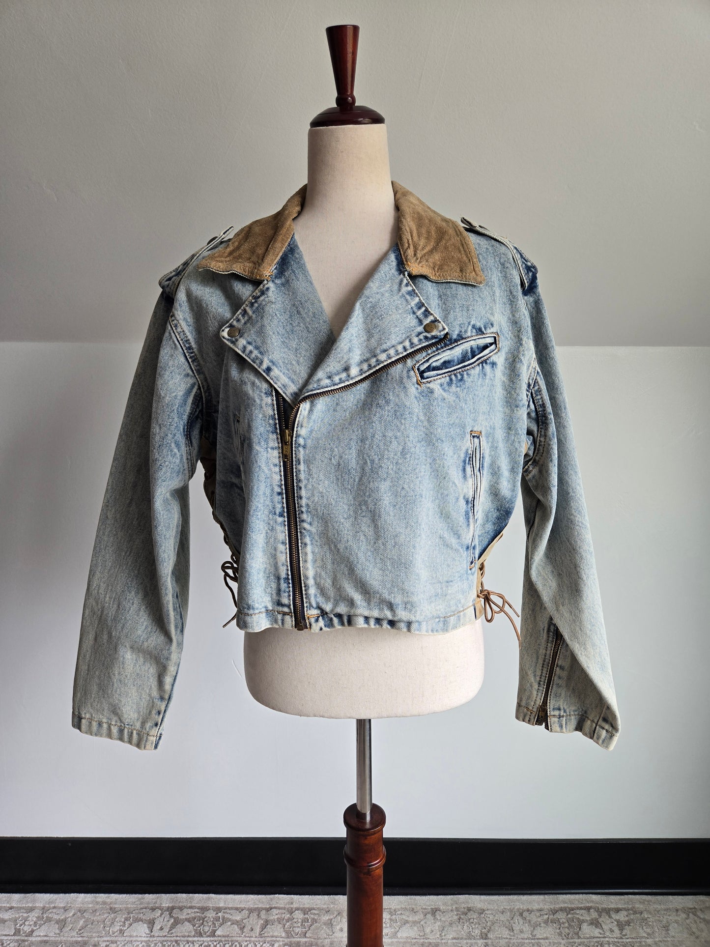 Vintage 90s CT Jeans Denim Two Piece Set Made in Brazil - Medium