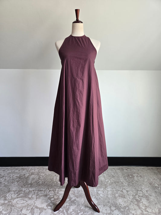 Free People Plum Purple Cotton Halter Dress - SX/S/M