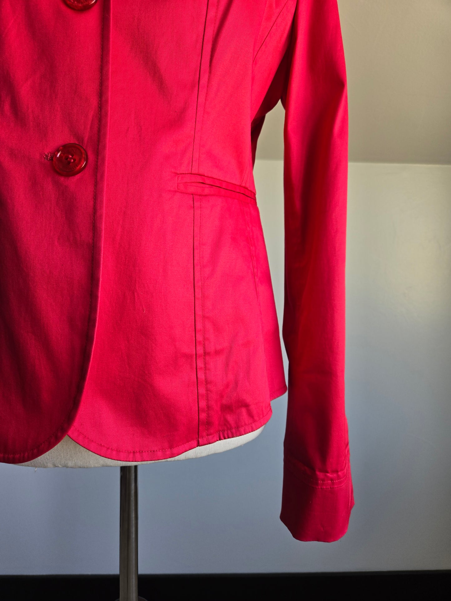 Armani Collezioni Red/Pink Cotton Blazer - Size 8