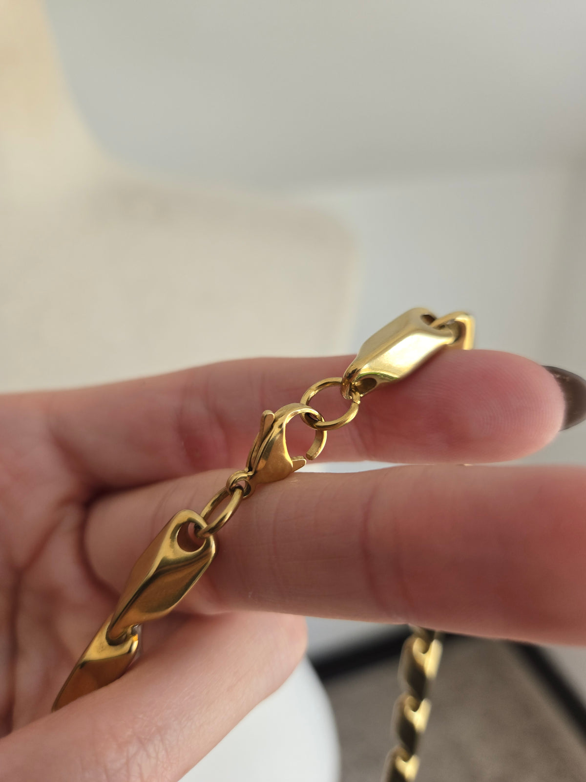 Heavy Solid Brass Linked Chain
