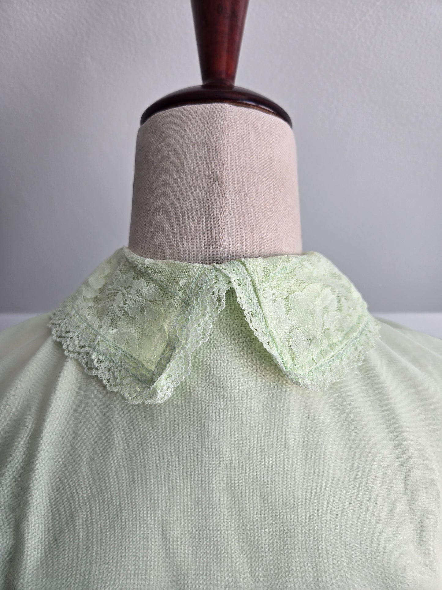 Lime Green Edwardian Style Vintage Formal Dress - small
