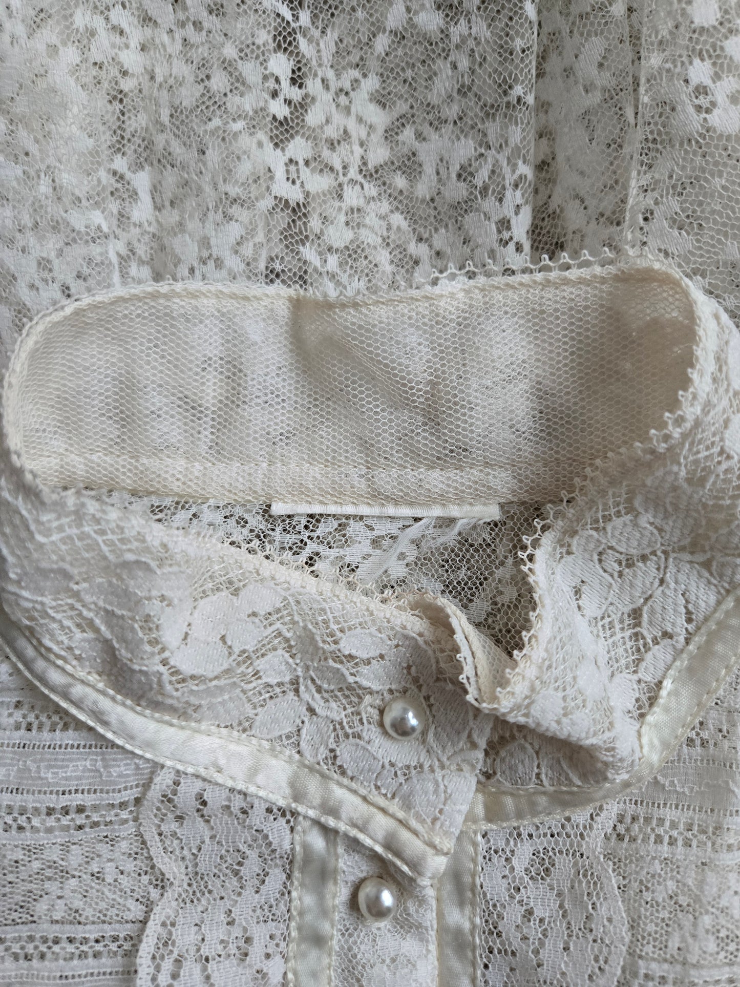 Gunne Sax Vintage Fully Shear Lace Dress - Medium