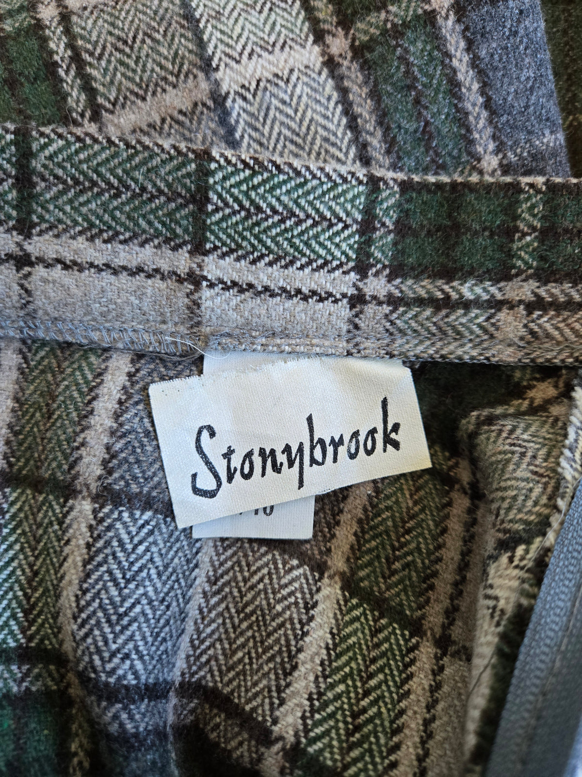 Vintage Stonybrook Wool Bias Cut Plaid A Line Skirt - W25