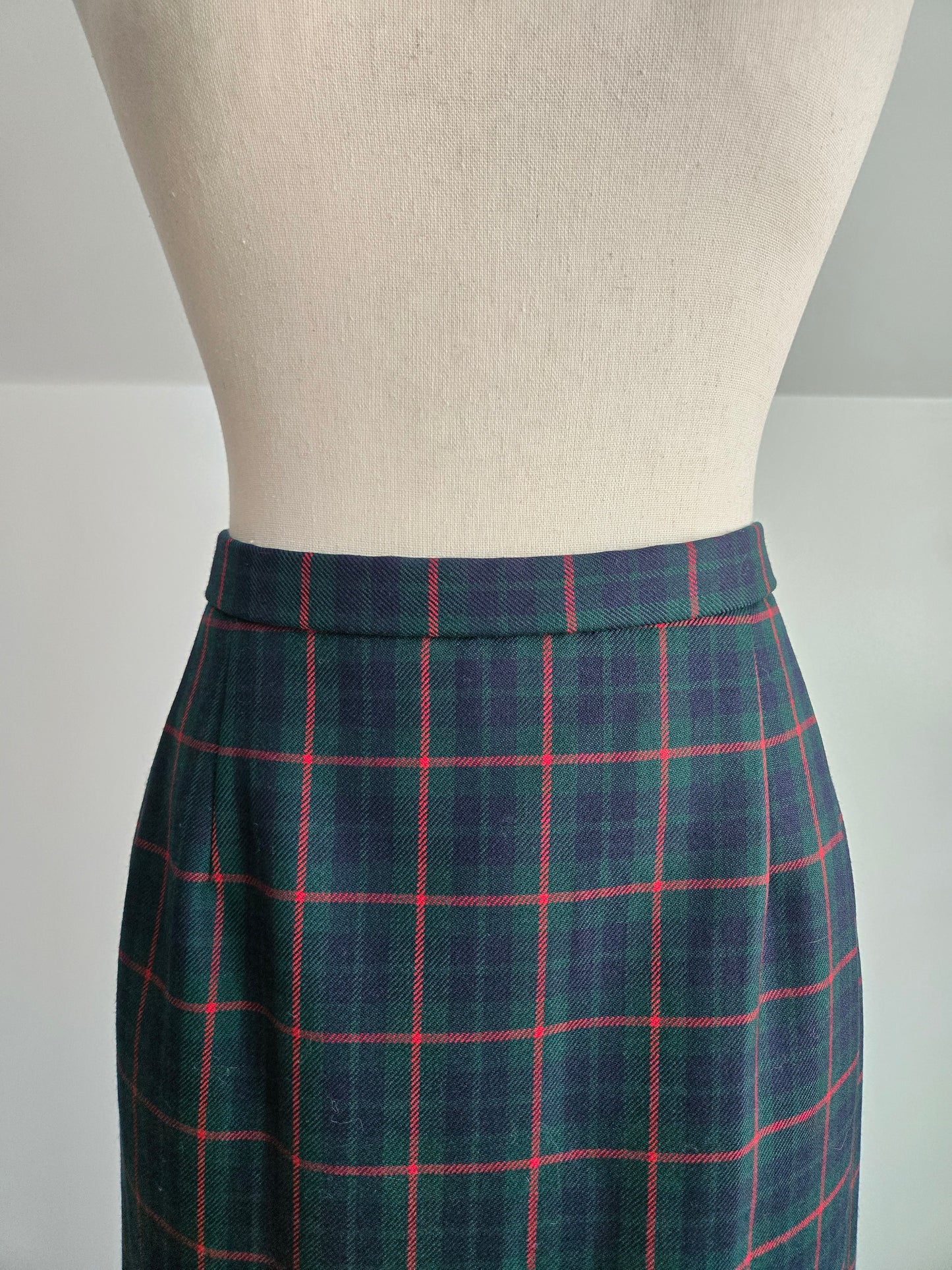 Pendleton Vintage Virgin Wool Classic Plaid Long Skirt - W29"