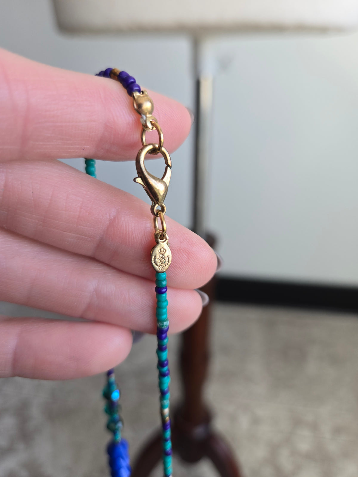 Premier Designs Cobalt Glass Bead Super Long Necklace